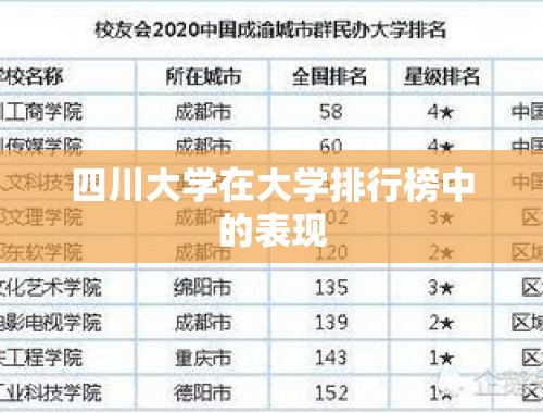 四川大学在大学排行榜中的表现