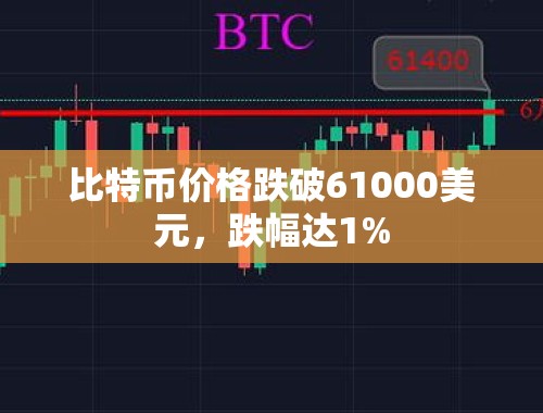 比特币价格跌破61000美元，跌幅达1%