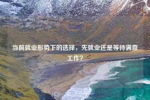 当前就业形势下的选择，先就业还是等待满意工作？